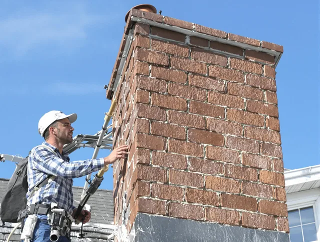 Brickwork for a chimney rebuild by Sagamore Hills Chimney Sweep in Sagamore Hills, OH