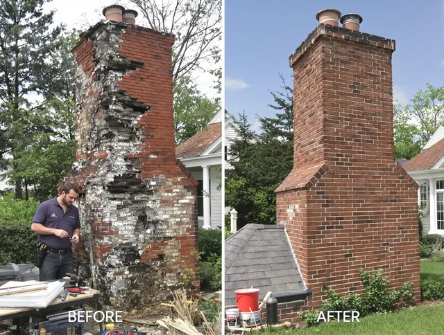 Sagamore Hills Chimney Sweep performing a full chimney restoration in Sagamore Hills, OH