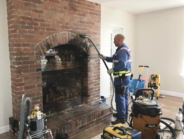 Sagamore Hills Chimney Sweep expert performing detailed chimney sweep in Sagamore Hills, OH