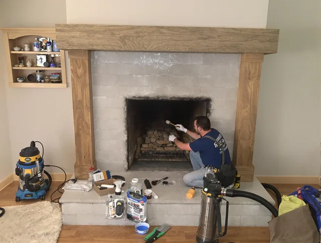 Detailed creosote removal process by Sagamore Hills Chimney Sweep in Sagamore Hills, OH