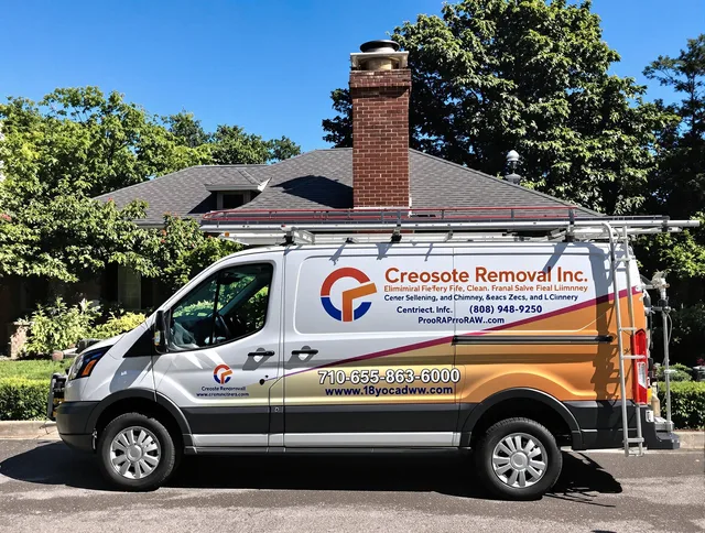 Sagamore Hills Chimney Sweep technician removing creosote safely in Sagamore Hills, OH