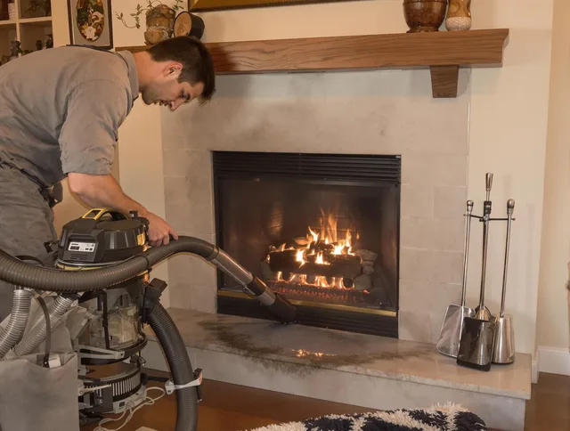 Routine fireplace upkeep by Sagamore Hills Chimney Sweep in Sagamore Hills, OH