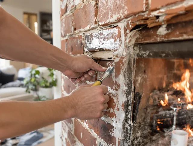 Routine fireplace repair by Sagamore Hills Chimney Sweep in Sagamore Hills, OH